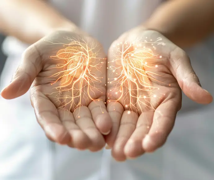 patient experiencing neuropathy pain in hands