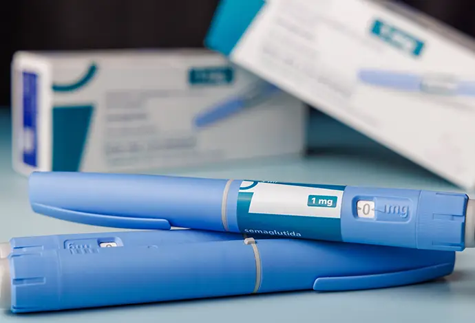 close up of semaglutide injectable treatments